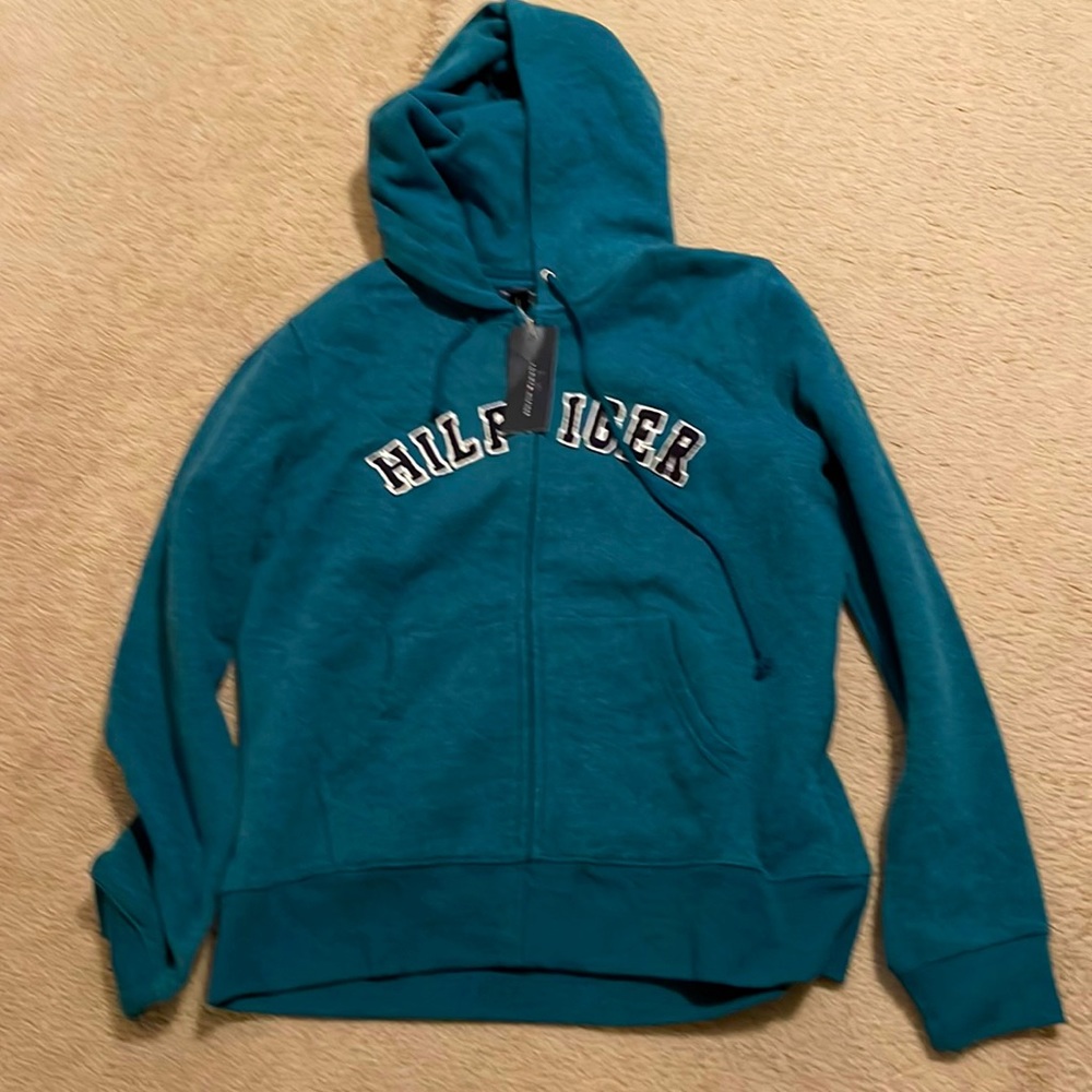 Hooded full zip front hoodie